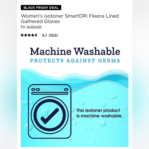 - Isontoner Gloves smartdri, water rolls off fleece gloves! 3$ if you spen… - Picture 2 of 3